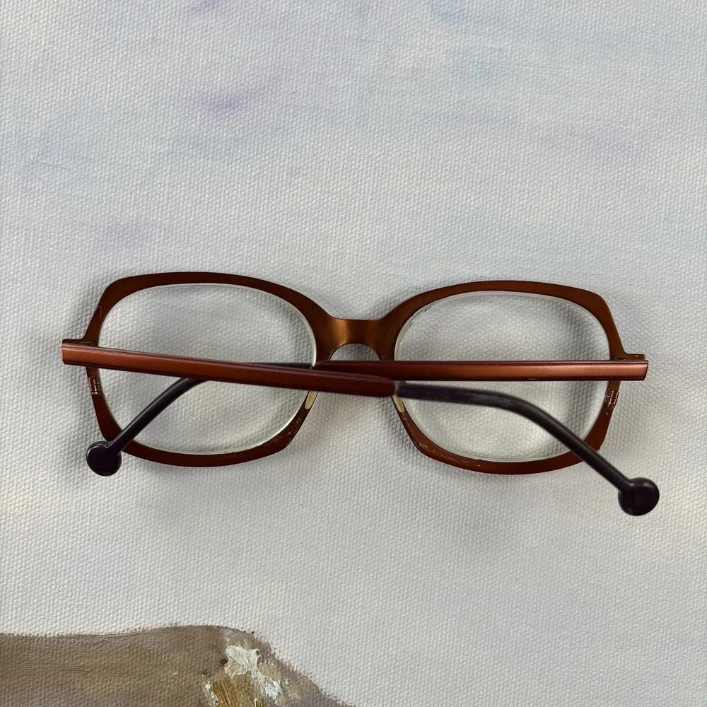 Vintage LA Eyeworks Drive In 869 Eyeglasses Frames Titanium in Copper